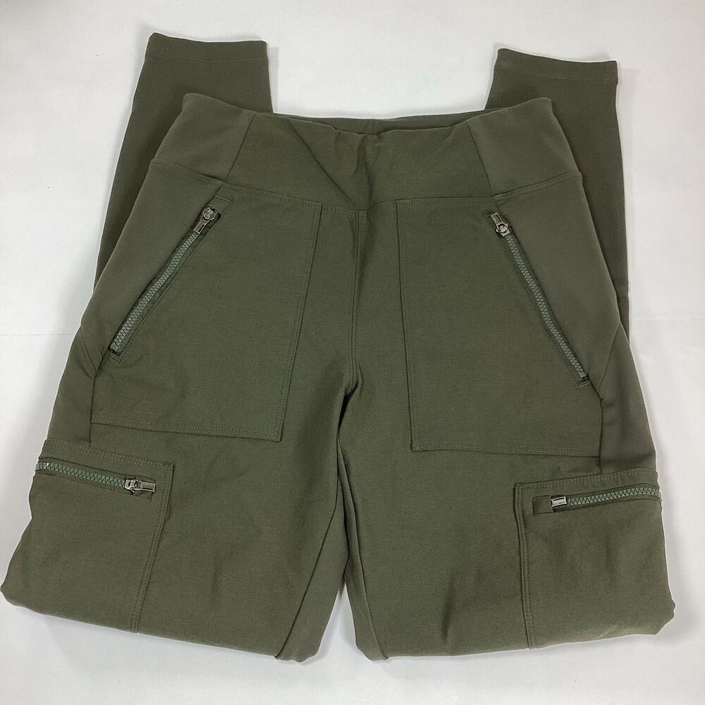 Athleta Legging Pants Womens Zip Pockets Green